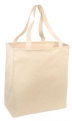 Port Authority® Ideal Twill Over-the-Shoulder Grocery Tote Bag - 15"h x 13.5"w x 7.25"d